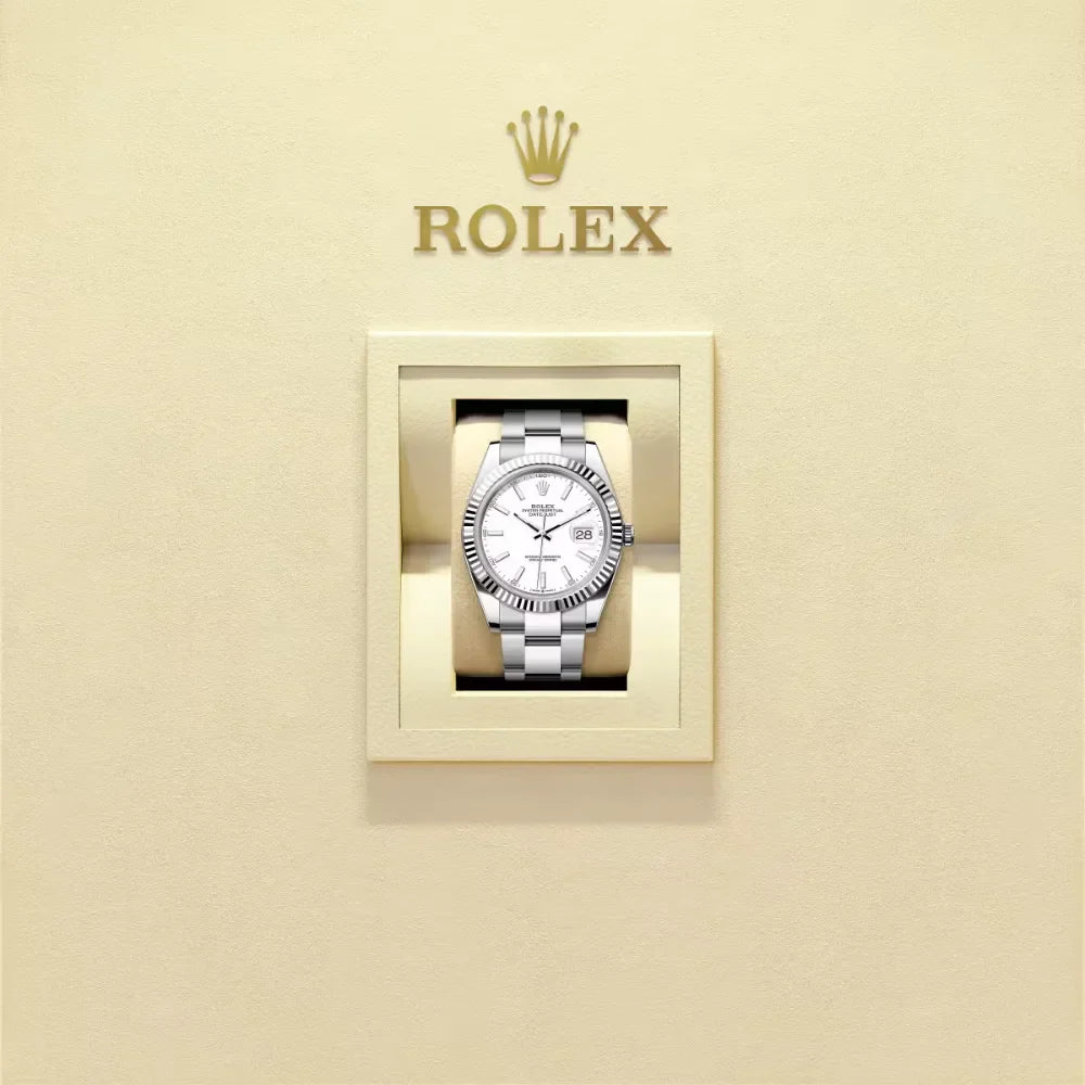 RL Datejust 41 White Dial Gold M126334-0009