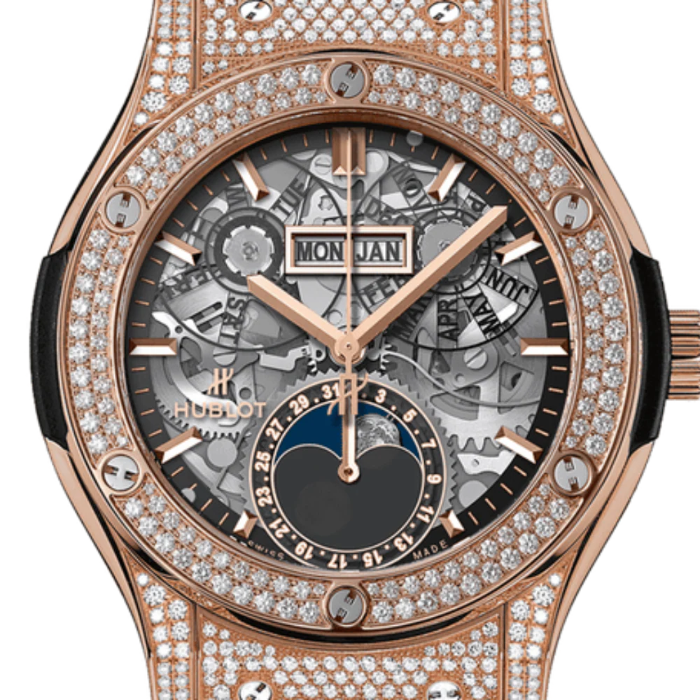 H Classic Fusion Aerofusion Moonphase King Gold 42mm, Ref# 547.OX.0180.LR