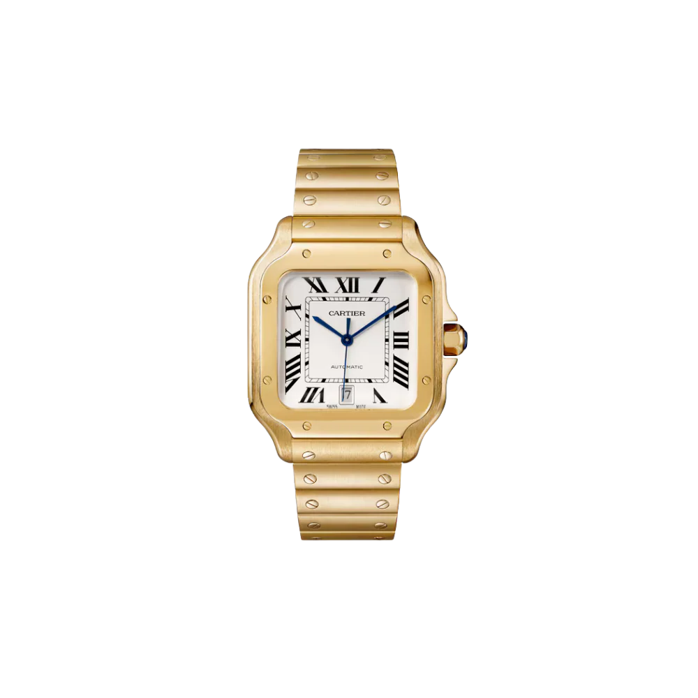 S de C Large Yellow Gold – Brown Dial