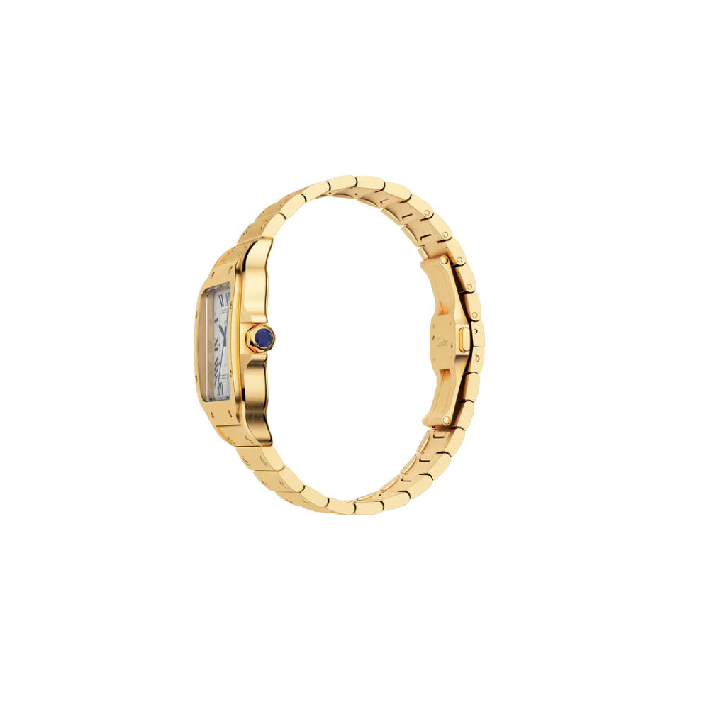 S de C Large Yellow Gold – Brown Dial