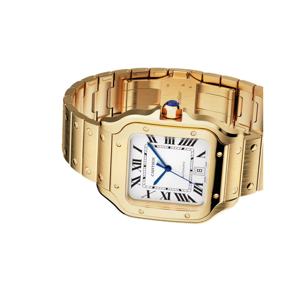 S de C Large Yellow Gold – Brown Dial