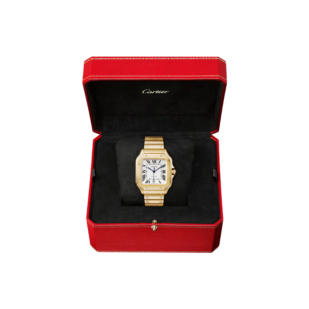 S de C Large Yellow Gold – Brown Dial