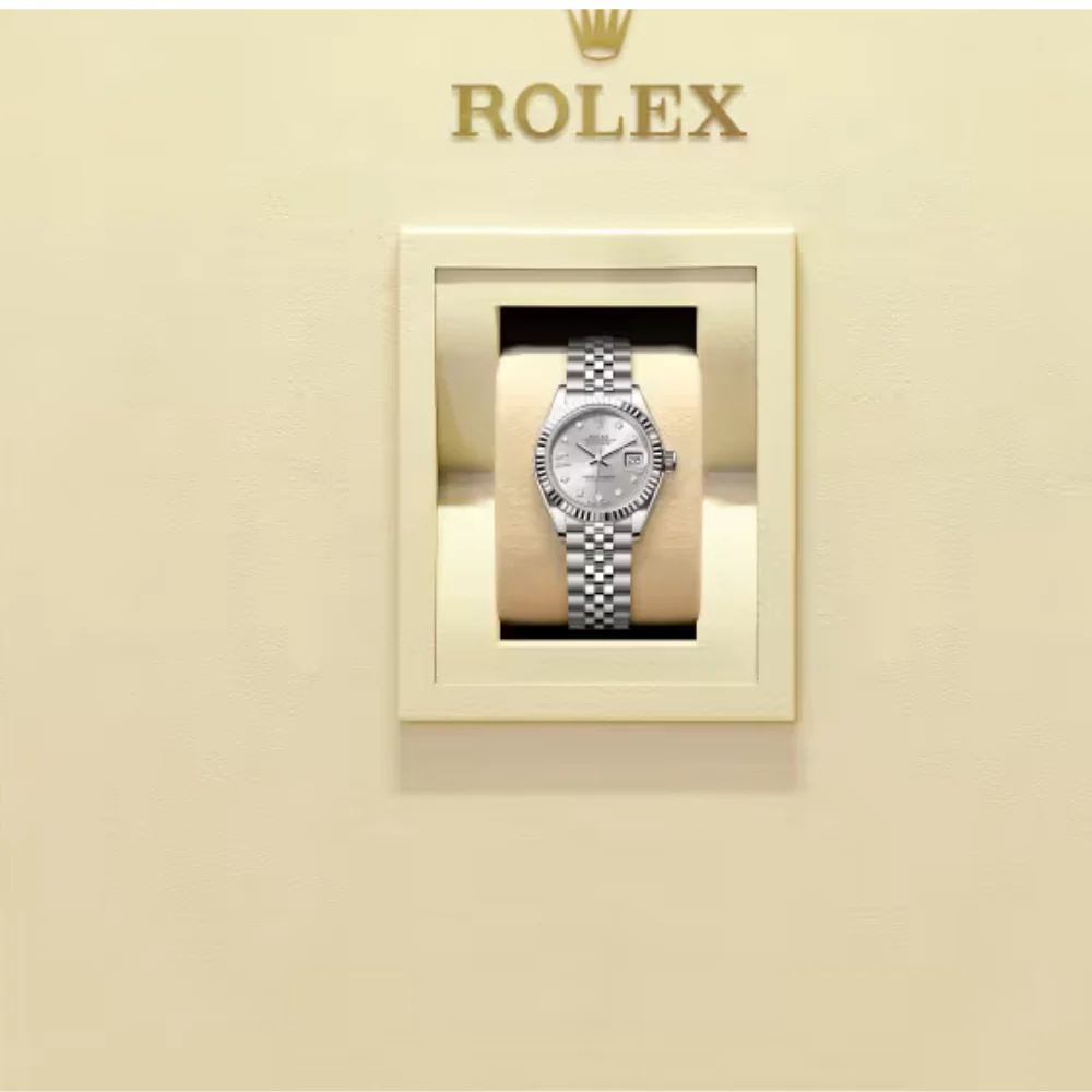 RL Lady-Datejust 28, Oystersteel and 18k White Gold, Ref#279174-0021