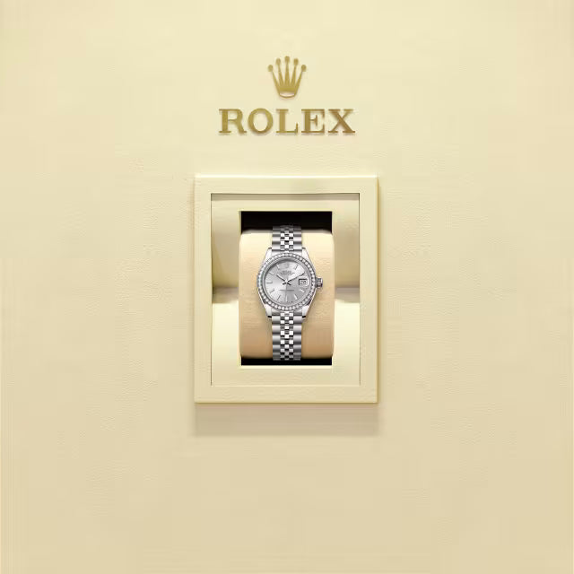 RL Lady-Datejust 28 Ref 279384RBR-0007 Oystersteel White Gold
